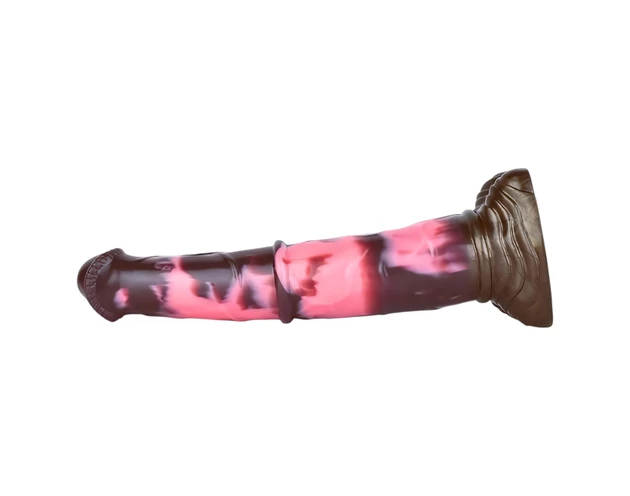 Bad Horse - szilikon ló pénisz dildó - 24cm (barna-pink)