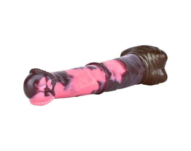 Bad Horse - szilikon ló pénisz dildó - 24cm (barna-pink)