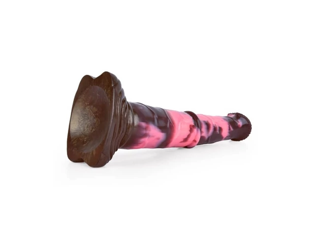 Bad Horse - szilikon ló pénisz dildó - 24cm (barna-pink)