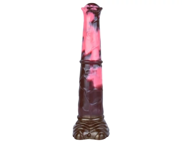 Bad Horse - szilikon ló pénisz dildó - 24cm (barna-pink)