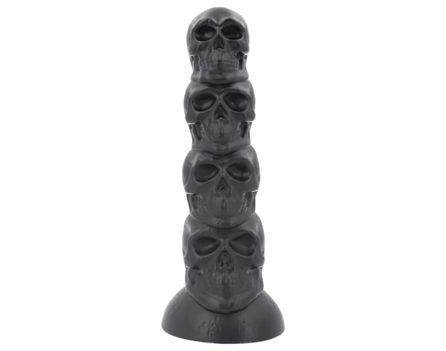 Toppedmonster - koponya dildó - 22 cm (fekete)