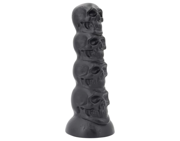 Toppedmonster - koponya dildó - 22 cm (fekete)