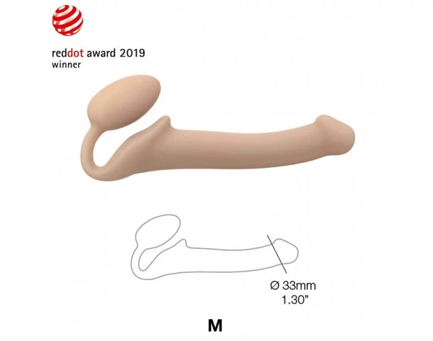 Strap-on-me M - pánt nélküli felcsatolható dildó - közepes (natúr)