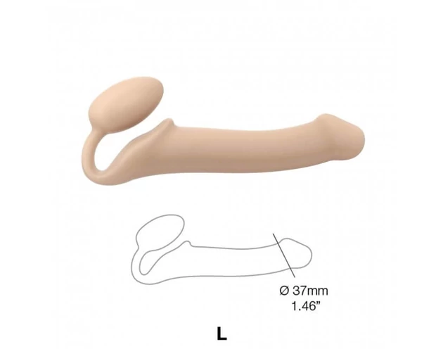 Strap-on-me L - tartópánt nélküli felcsatolható dildó - nagy (natúr)
