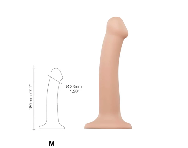 Strap-on-me M - dupla rétegű élethű dildó - közepes (natúr)