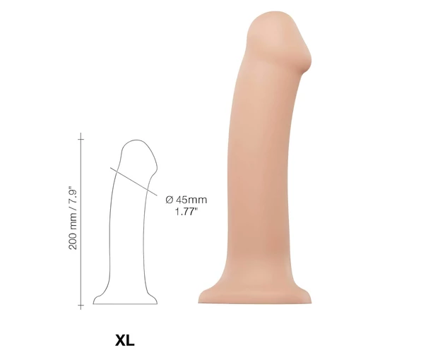 Strap-on-me XL - dupla rétegű élethű dildó - extra nagy (natúr)