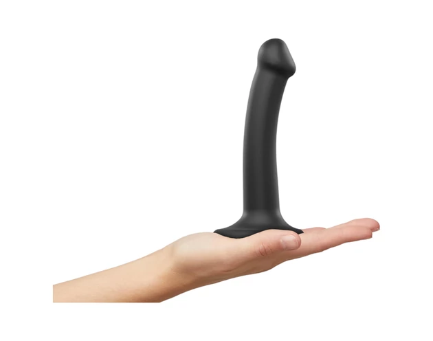 Strap-on-me Dual S - dupla rétegű dildó (fekete)