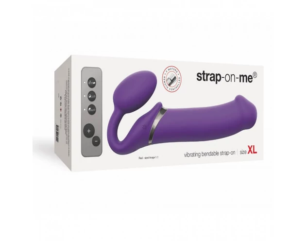 Strap-on-me XL - felcsatolható vibrátor - extra nagy (lila)
