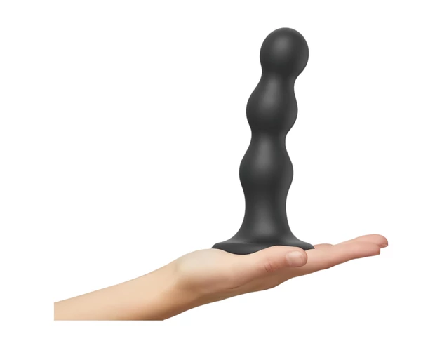 Strap-on-me Balls L - gömbös, tapadókorongos dildó (fekete)