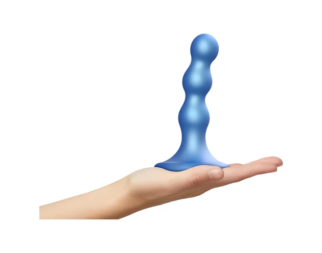 Strap-on-me Balls S - gömbös, tapadókorongos dildó (kék)