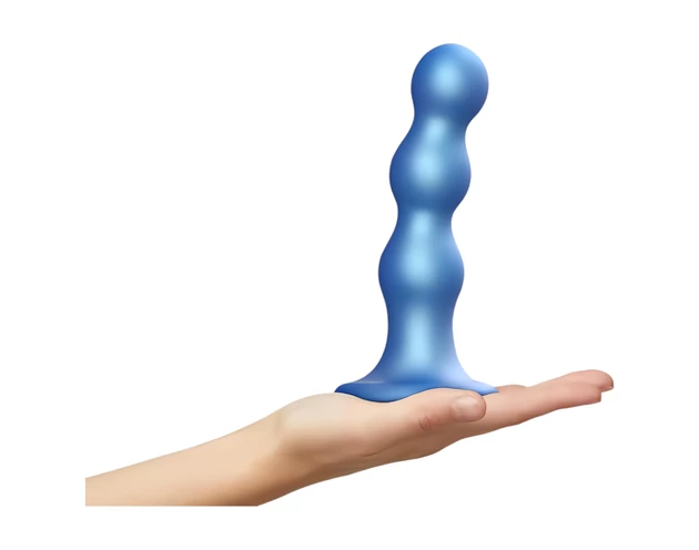 Strap-on-me Balls L - gömbös, tapadókorongos dildó (kék)