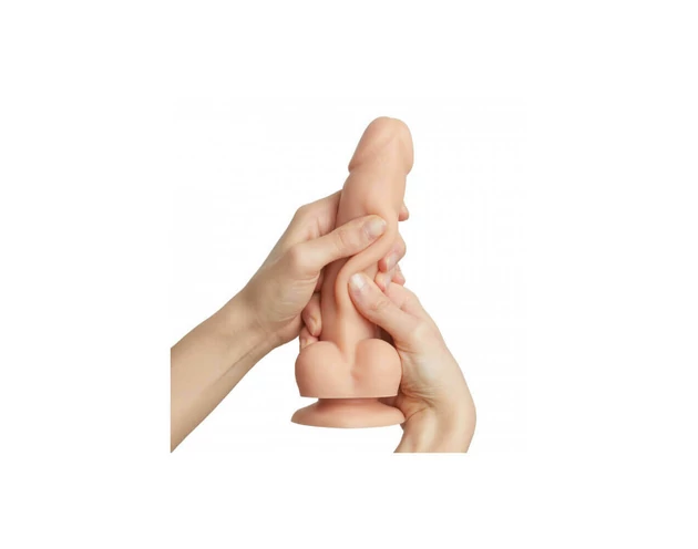 Strap-on-me XXL - kétrétegű, talpas, élethű dildó (natúr)