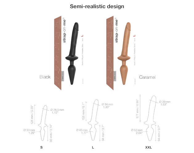 Strap-on-me Swith Realistic L - 2in1 szilikon dildó (natúr)