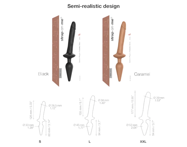 Strap-on-me Swith Realistic XXL - 2in1 szilikon dildó (natúr)