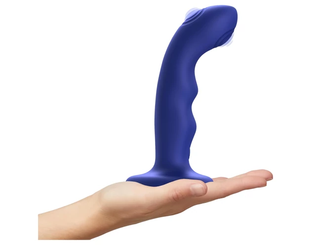 Strap-on-me M - vízálló, pulzáló G-pont vibrátor (kék)