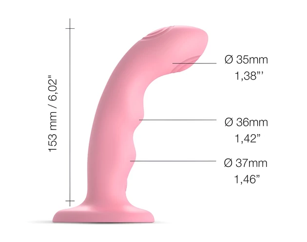 Strap-on-me M - vízálló, pulzáló G-pont vibrátor (pink)