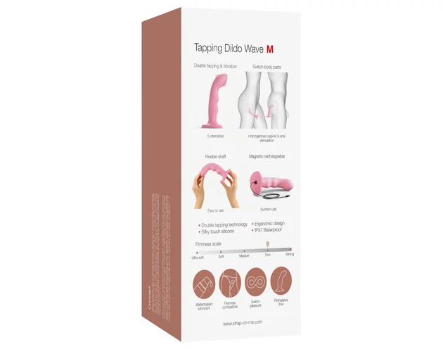 Strap-on-me M - vízálló, pulzáló G-pont vibrátor (pink)