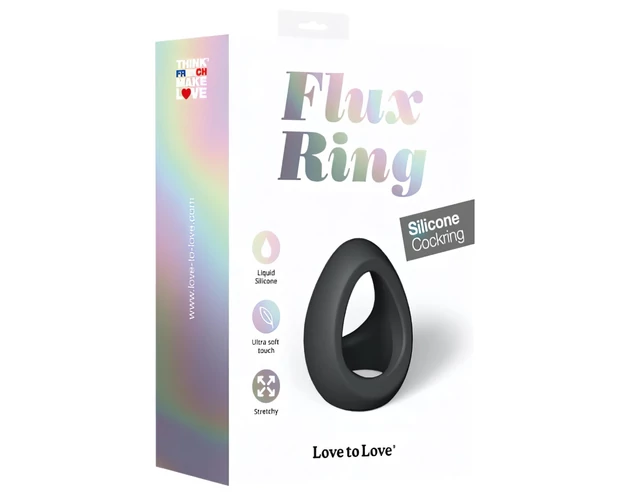 Love to Love Flux - szilikon péniszgyűrű (fekete)