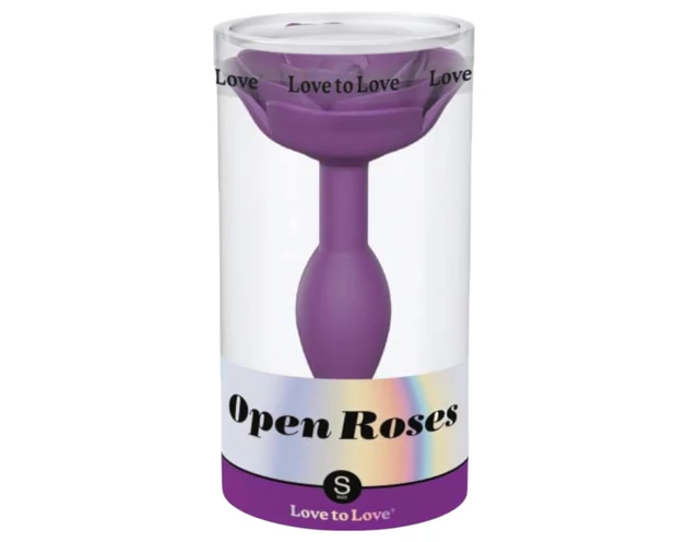 Love to Love Open Roses S - szilikon anál plug (lila)