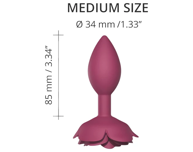 Love to Love Open Roses M - szilikon anál plug (piros)