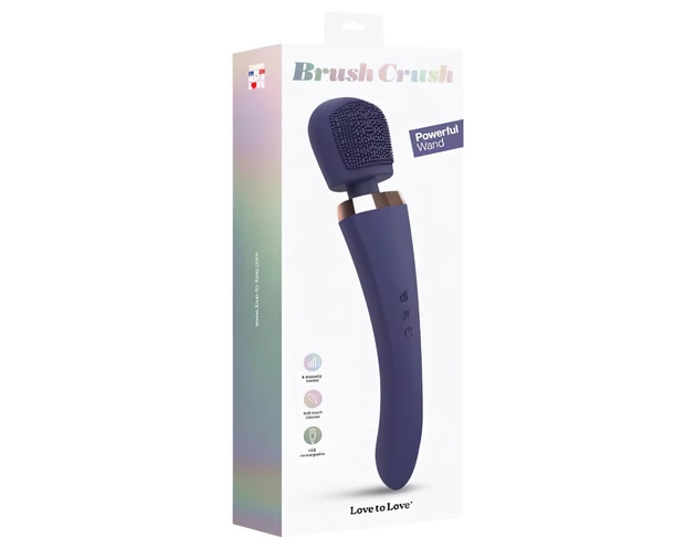 Love to Love Brush Crush - akkus, masszírozó vibrátor (kék)