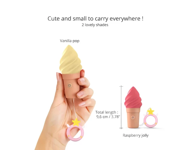 Love to Love Cand Ice - akkus csikló vibrátor (vanília)