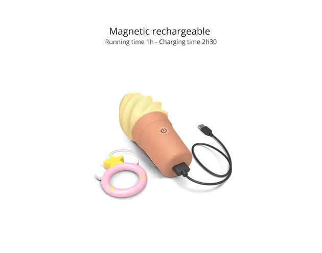 Love to Love Cand Ice - akkus csikló vibrátor (vanília)