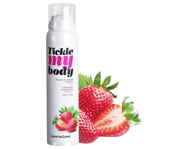 Tickle my body - masszázs hab - eper (150ml)