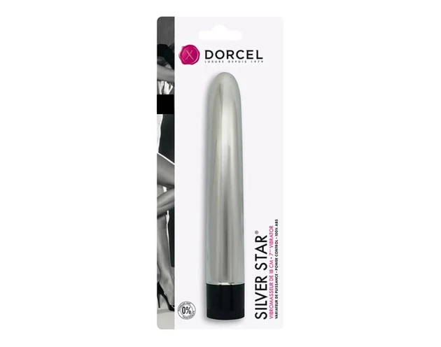 Dorcel Silver Star - klasszikus rúd vibrátor (ezüst)