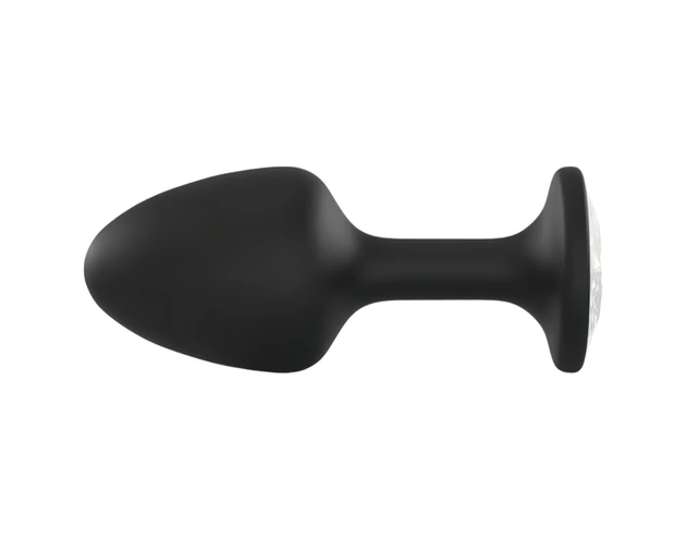 Dorcel Geisha Plug Diamond XL - fehér köves anál plug (fekete)