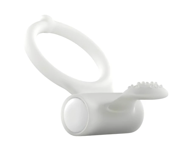 Dorcel - foszforeszkáló vibrációs péniszgyűrű (fehér)