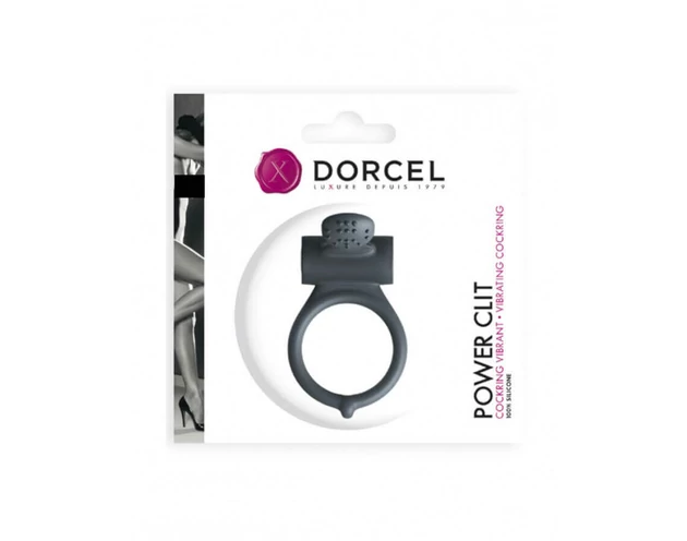 Dorcel Power Clit - vibrációs péniszgyűrű (fekete)