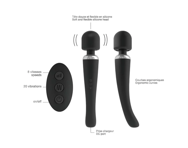 Dorcel Megawand - akkus masszírozó vibrátor (fekete)