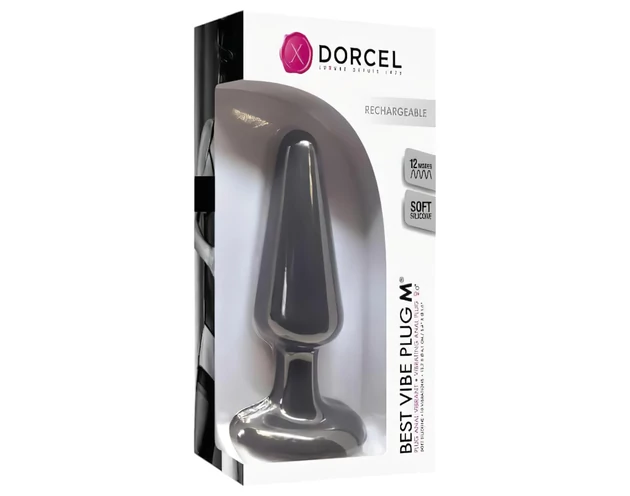 Dorcel Best Vibe Plug M - akkus, anál vibrátor (fekete)