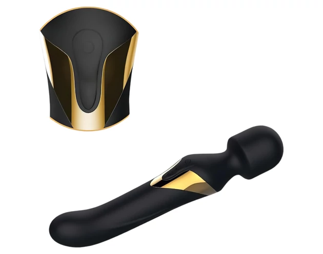 Dorcel Dual Orgasms Gold - 2in1 masszírozó vibrátor (fekete)