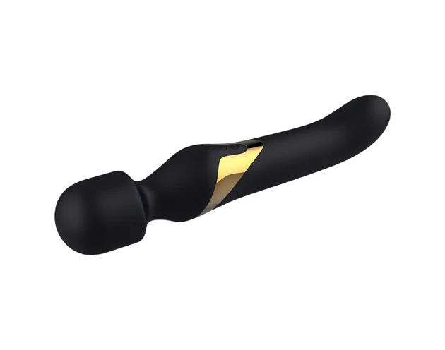 Dorcel Dual Orgasms Gold - 2in1 masszírozó vibrátor (fekete)