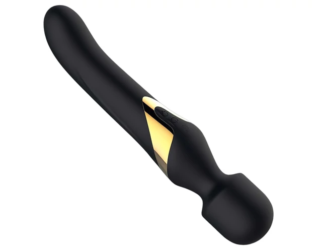 Dorcel Dual Orgasms Gold - 2in1 masszírozó vibrátor (fekete)