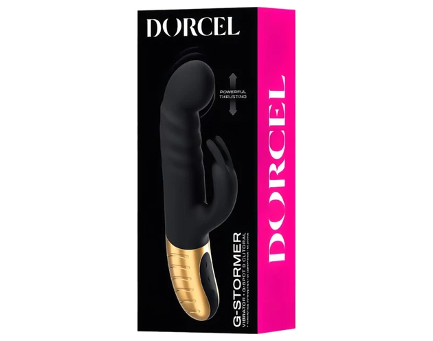 Dorcel G-stormer - akkus, lökő csiklókaros vibrátor (fekete)