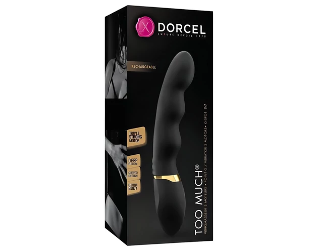 Dorcel Too Much 2.0 - akkus, 3 motoros vibrátor (fekete-arany)