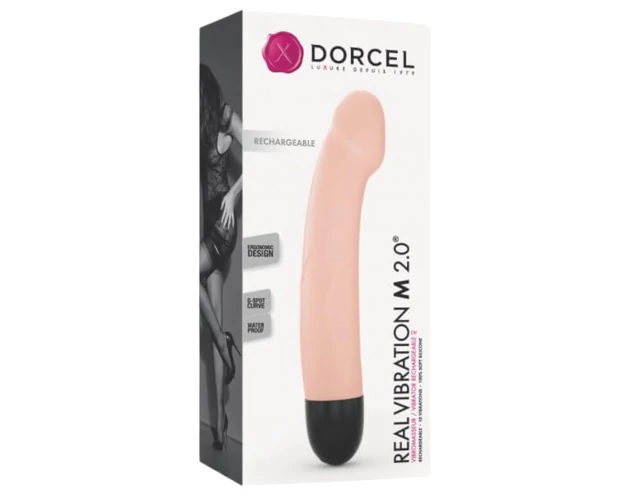 Dorcel Real Vibration M 2.0 - akkus vibrátor (natúr)