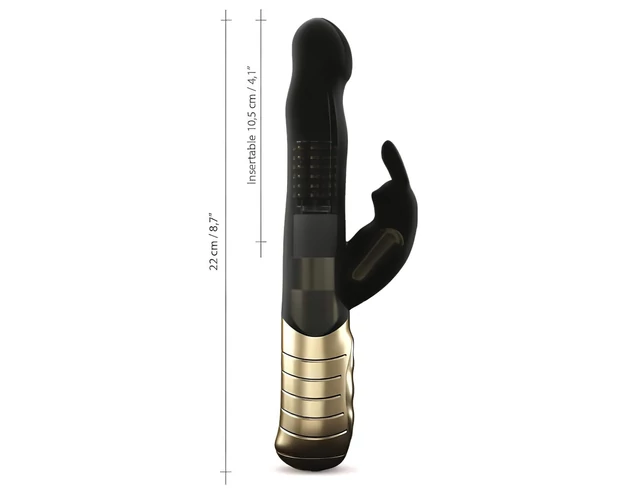 Dorcel Baby Rabbit 2.0 - csiklókaros vibrátor (fekete-arany)