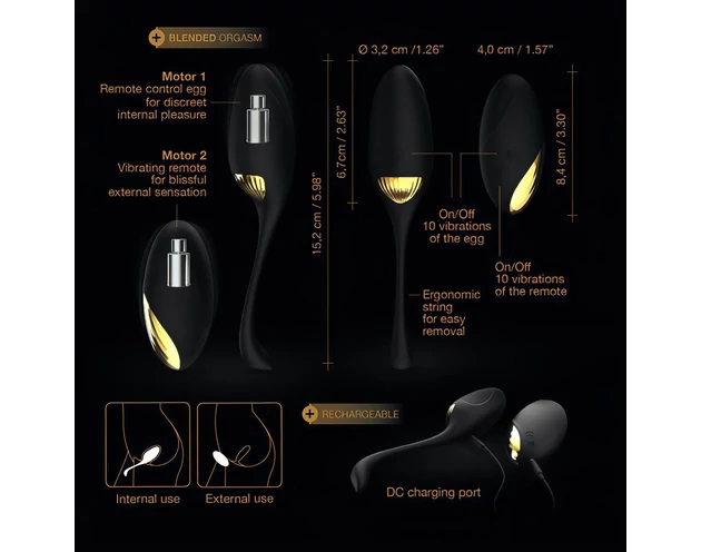 Dorcel Secret Orgasm - vibrotojás (fekete)