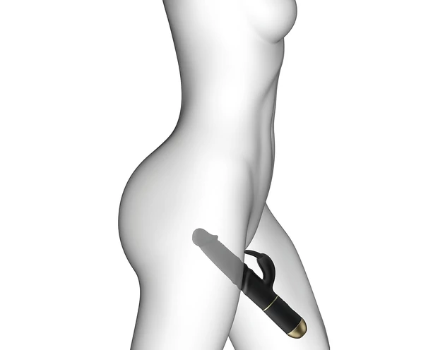 Dorcel Furious Rabbit 2.0 - lökő csiklókaros vibrátor (fekete)