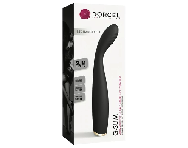 Dorcel G-slim - akkus, G-pont vibrátor (fekete)