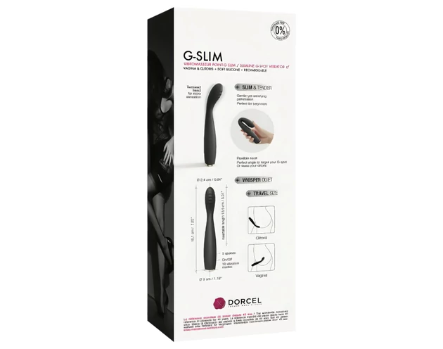 Dorcel G-slim - akkus, G-pont vibrátor (fekete)