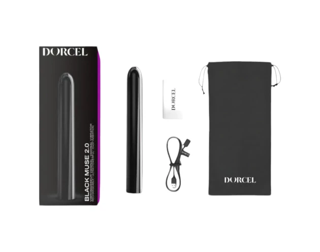 Dorcel Black Muse 2.0 - akkus rúdvibrátor (fekete)