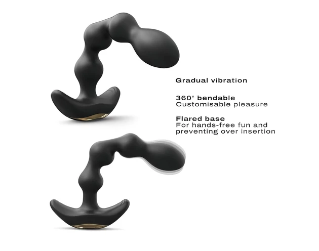 Dorcel Flexi Balls - akkus, rádiós anál vibrátor (fekete)