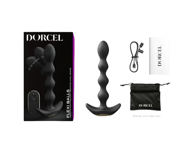 Dorcel Flexi Balls - akkus, rádiós anál vibrátor (fekete)