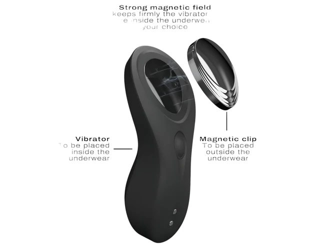 Dorcel Discreet Vibe + - akkus, rádiós csikló vibrátor (fekete)