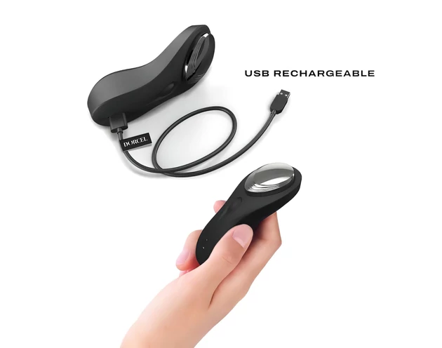 Dorcel Discreet Vibe + - akkus, rádiós csikló vibrátor (fekete)